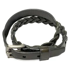 COACH(コーチ) ブレスレット - レザー ダークブラウン×シルバー