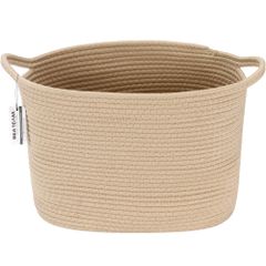 かご 服収納 バスケット 小物入れ 洗濯物入れ持ち手付き コットンロープ 衣類 収納かご 折りたたみ 鉢カバー 大容量 ランドリーバスケット 可愛い 楕円形 収納バスケット 北欧 インテリア Team (M 36*23*29cm Sea カーキ)