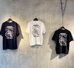 【siveL×NARU】NARU氏イラストデザイン SHIGA LUCKY Tシャツ M ~ XL ブラック / オフホワイト / ネイビー 半袖 自社プリント 信楽 オリジナル