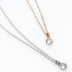 ネックレス レディース 1粒キュービックジルコニア ストーン周りに砂糖菓子のようなデコレーション ショート 重ねづけにもピッタリ サージカルステンレス316L シルバー ピンクゴールド ペンダント 金属アレルギー対応 メール便送料無料 プレゼント 秋冬 大人気