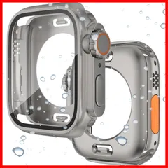【在庫処分】防水ケース 8 Watch Watch お風呂Apple スポーツ 新型ケース 防曇 フイルム（45mm|チタンゴルード） 側面カバー ガラスフイルム 背面カバー 3in1 アップルウォッチ45mm 本体を全面保護 ケース 45mm 7/8 Ser