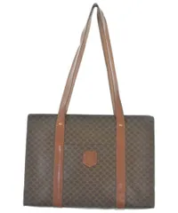✨CELINE✨ロゴプレート✨マカダム✨ブラウン✨M95✨PVC✨トートバッグ
