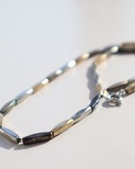 tri color metallic vintage necklace トライカラー メタリック ユニーク チェーン vintage ネックレス
