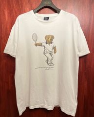 Polo by Ralph Lauren ポロベア テニスデザイン プリントTシャツ ホワイト Mサイズ