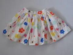 ケイトスペード kate spade アウトレット 子供服 女の子 100cm スカート 白 お花 マルチカラー カラフル 春 夏 ★2 ボトムス ガールズ 女児 キッズ 【中古】 ユーズド リサイクル こども