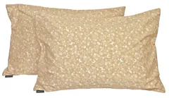 【人気商品】ファスナー式 43×63cm ピローケース まくらカバー 猫柄 綿100％ ベージュ 日本製 PALMS 【同色2枚組】 CAMEL