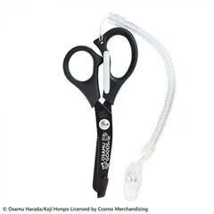 【平日13時までに決済完了で当日出荷】【抗菌】【日本製】テープの糊が付きにくい・クリップとリールがついて忘れにくい！ナースグッズ はさみ OSAMU GOODS 医療用はさみ ジル＆キャット ブラック ST-UOS0001【ST】