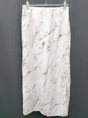 ◇ nano universe ナノ ユニバース ロング丈 台形 スカート サイズ36 オフホワイト系 マルチ レディース P  【1405290012273】