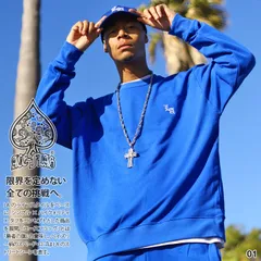 ACE FLAG トレーナー ブランド スケボー 長袖 スウェット 裏パイル メンズ 青/白/黒 エースフラッグ トップス LA ロゴ 刺繍 ロサンゼルス b系 ヒップホップ ファッション ストリート系 ブランド 服 AF-TL-SW-036 L XL 2XL