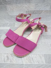 ◇ ◎ ●未使用● earth music&ecology アース タグ付 ストラップ ヒール パンプス サイズLL ピンク レディース P  【1404040007033】