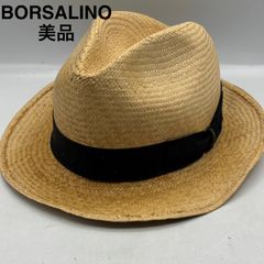 BORSALINO ボルサリーノ 美品 中折れ ハット ストローハット PAGLIA
