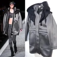 ALEXANDER WANG  スキューバダウンコート　S alexander wang - 【ラスト1点】 HALF ZIP TRACK JACKET IN