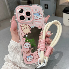 ちいかわ  ハチワレ うさぎ iphone16ケース ミラーケース