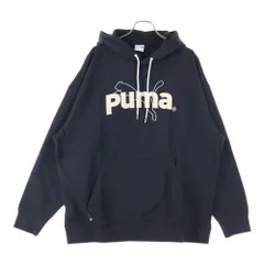 PUMA (プーマ) フロント刺繍プルオーバーパーカー 538259-01 ブラック