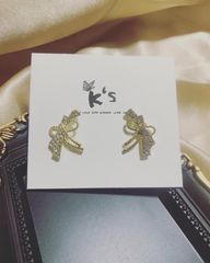 【K‘s store 2021】ピアス　925 リポン　ジルコン　No.006
