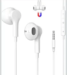 XZC イヤホン 有線 イヤホン 【2025最新型】イヤホンマイク 磁気設計 絡み防止 マイク付き いやほん ステレオイヤフォン リモコン付き ノイズキャンセリング 通話対応 音量調整 インナーイヤー型 ヘッドホン 3.5mmジャック