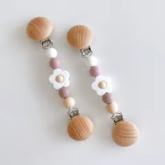 新品 Lulu & Fleur（ルルフルー）お花のブランケット クリップ マルチクリップ 2本セット (ピンクブラウン)