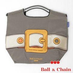 【正規品】 ボールアンドチェーン (バックル / フォググレー) Mサイズ  トートバッグ エコバッグ 刺繍