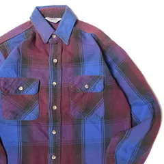 70's 80's USA製 ファイブブラザー チェック ヘビーネルシャツ (M) コットン ヘビーネル 80年代 アメリカ製 旧タグ オールド FIVE BROTHER アメリカ古着 USED ビンテージ ヴィンテージ