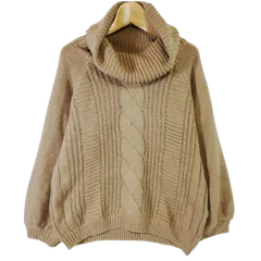 イーハイフンワールドギャラリー 長袖 ニット ブラウン 冬 Fサイズ　b069