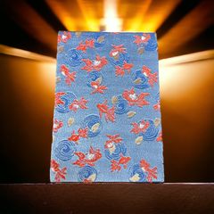 西陣織 御朱印帳 金魚 ブルー系