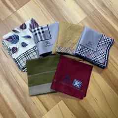 Burberry バーバリー お得 6枚まとめて ハンカチ 男性物 ハンカチーフ