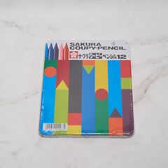 【フォローで10%オフ】 缶入りクーピー12色 クレヨン 学用品　サクラクレパス _