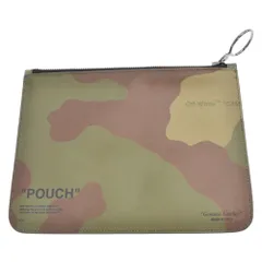 OFF-WHITE (オフホワイト) Camo Quote Flat Pouch カモフラットポーチ 小物入れ OMNF010R198530239910 カーキ調のサムネイル