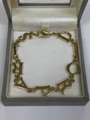 美品！格安！クリスチャン ディオール DIOR PARIS ロゴ チャーム GP ゴールド ブレスレット ヴィンテージ