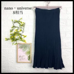 【開店記念ALL２０％OFF】ナノユニバース リブニットスカート Fサイズ S相当 ブラック