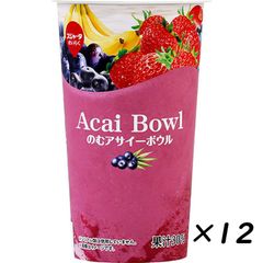 【12本】（冷蔵）スジャータ めいらく のむアサイーボウル 200g 果汁飲料 カップ 1ケース