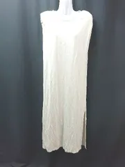 ◇ Classical Elf シンプル 無地 ノースリーブ サイドスリット ロング ワンピース サイズM ベージュ レディース E  【1307260065091】