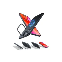 【極薄剛光沢 ・Magsafe対応】TORRAS iPhone15 用 ケース 強力な18N磁力 マグネット搭載 ワイヤレス充電対応【2024神発想ケース ・隠しスタンド 】耐衝撃 傷防止 指紋防止 薄型 純PC素材 着脱しやすい いPhone15 用 ケ