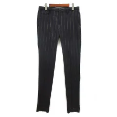 ムッシュニコル monsieur NICOLE BONOTTO スリム ストレッチ ストライプ スラックス パンツ チャコール 46 新品同様のサムネイル
