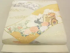 平和屋着物◎綴れ　太鼓柄袋帯　唐織　貴苑満花文様　金銀糸　逸品　DAAF0855ya