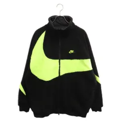 NIKE (ナイキ) VM SWOOSH FULL ZIP JACKET ロゴ リバーシブルフリースジャケット BQ6546-017 ブラック