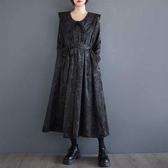 プリーツ高級感ロング ワンピース ドレス モード系ブラック パーティ 希少！】プリーツ高級感ロング ワンピース ドレス モード系