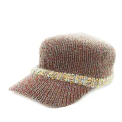 ポールスミス PAUL SMITH 帽子 ニットワークキャップ インターシャ ライン ミックスカラー 紫 ボルドー /MN6 ■GY19のサムネイル