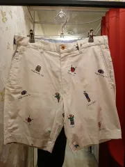 6/17 ポロ ラルフ ローレン ベア 刺繍 チノ ハーフパンツ 32 サイズ