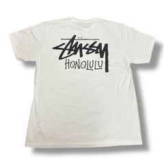 STUSSY ホノルル限定 HONOLULULTシャツ カットソー ステューシー ハワイ限定 ホワイト L 86819A6