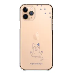 iPhone15Pro ケース カバー iPhone15 プロ スマホケース ハードケース 落書き 猫 ねこ ネコ 肉球 シンプル くイラスト おしゃれ 大人 透明 クリア カラー05