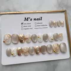 オーダーメイド/匿名配送可能/全サイズ入り/結婚式/成人式/成人式ネイル/ネイルチップ/ニュアンスネイル/24枚