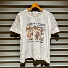 90's Macau Censos '91 Tシャツ 半袖 両面 プリント シングルステッチ サイズ：メンズ S相当 アイボリー【PI】