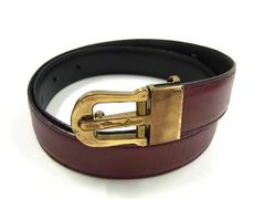 Christian Dior 本革 レザーベルト ボルドー CDロゴ レディース - メルカリ