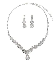 【数量限定】ピアスセット アクセサリー イヤリングセット 結婚式 パーティー ネックレス お呼ばれ ラインストーン 謝恩会