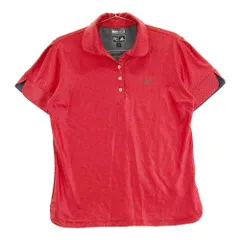 サイズ：L/G ADIDAS GOLF アディダスゴルフ  半袖ポロシャツ ドット柄 レッド系 [240101276984]# ゴルフウェア レディース ストスト