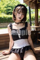 250627-111AI美女 パンチラ コスプレ ポスター A4サイズ