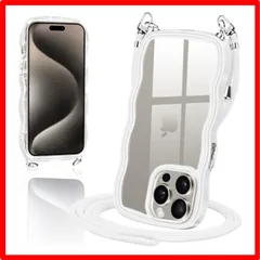 【匿名配送】 iPhone15 Pro_ホワイト iPhone15 Pro ケース ショルダー クリア TPU カバー iPhone 15 Pro スマホケース