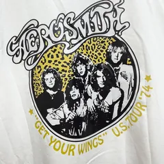 新品 エアロスミス Aerosmith Tシャツ Lサイズ バンドTシャツ ミュージックTシャツ アーティストTシャツ メンズ 半袖 夏物 夏服 バンティー バンT ホワイト プリント グラフィック アメカジ アメリカン USAのサムネイル