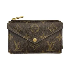 LOUIS VUITTON ルイヴィトン モノグラム ポルトカルトレクトヴェルソ コインケース ユニセックス キーリング カードケース ブラウン M69431 中古 T1